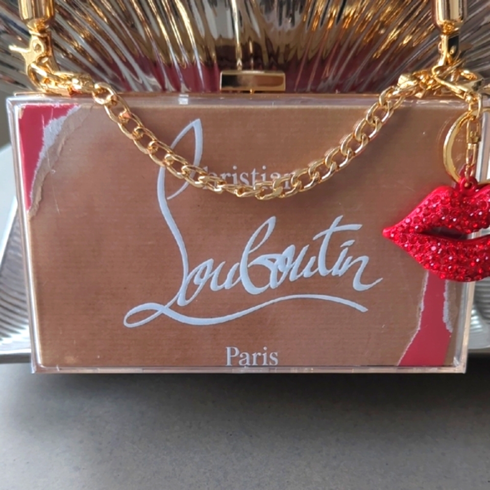 Christian Louboutin Paper Shopping Bag UPCYCLED Novelty Clutch